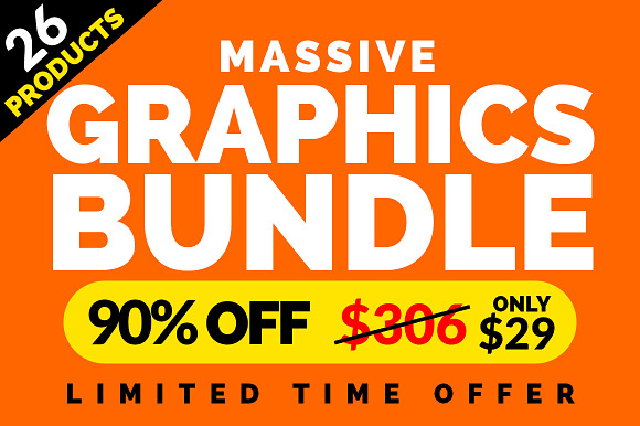 MASSIVE GRAPHICS BUNDLE - 90% OFF in Graphics - product preview 1