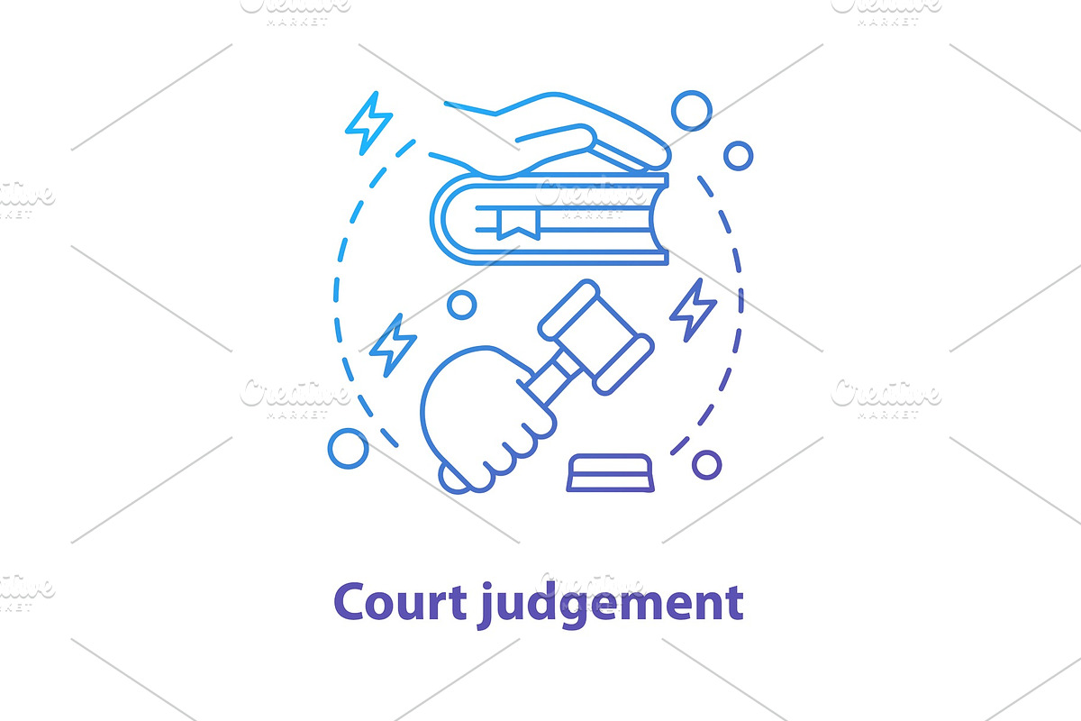 Court judgement concept icon in Icons - product preview 8
