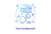 Court judgement concept icon