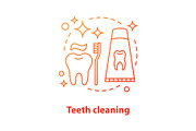 Teeth cleaning concept icon