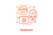 Facial care concept icon