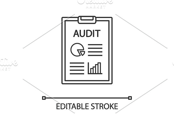 Audit linear icon