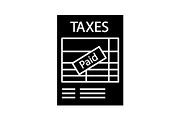 Tax return glyph icon