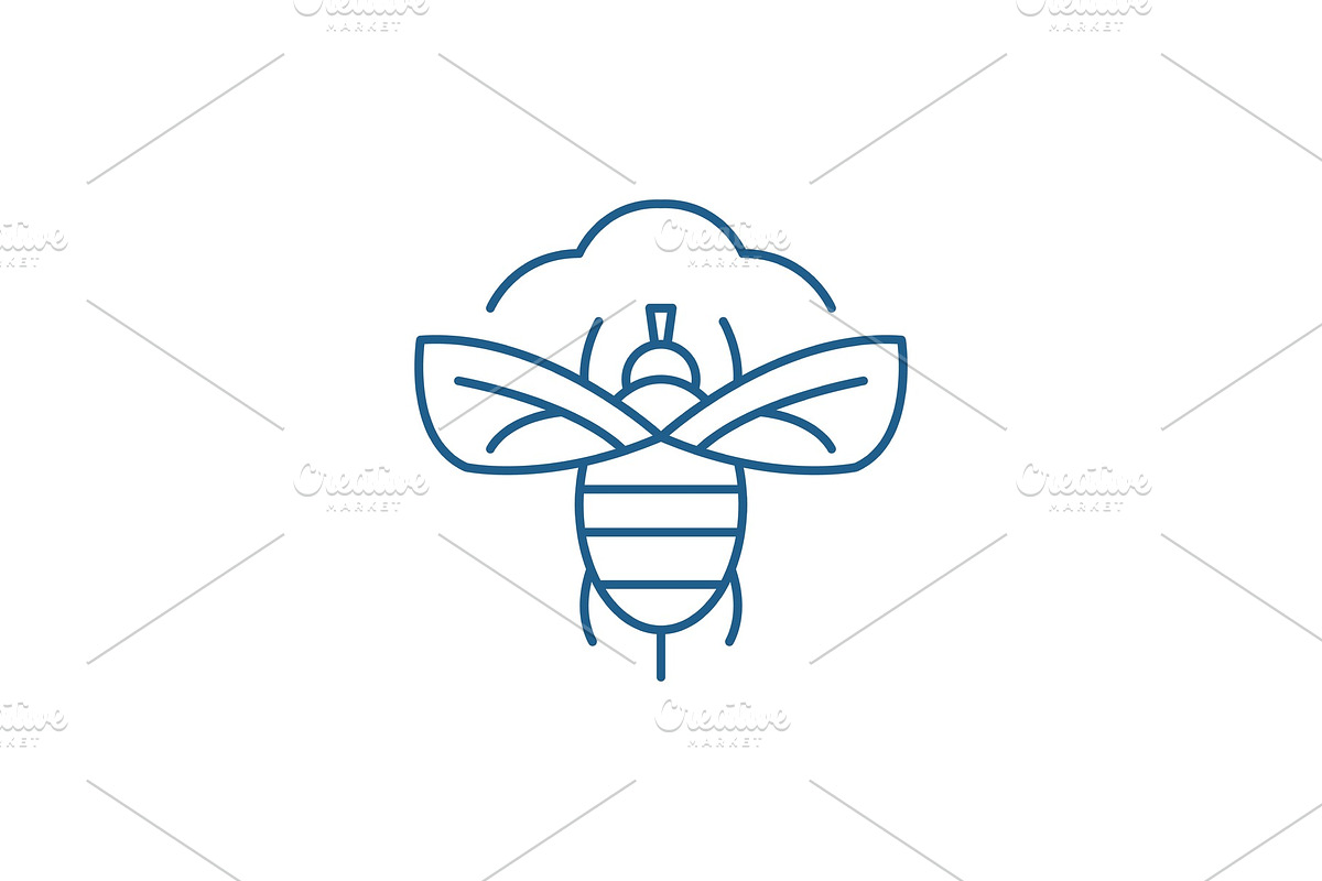 Fly line icon concept. Fly flat in Illustrations - product preview 8