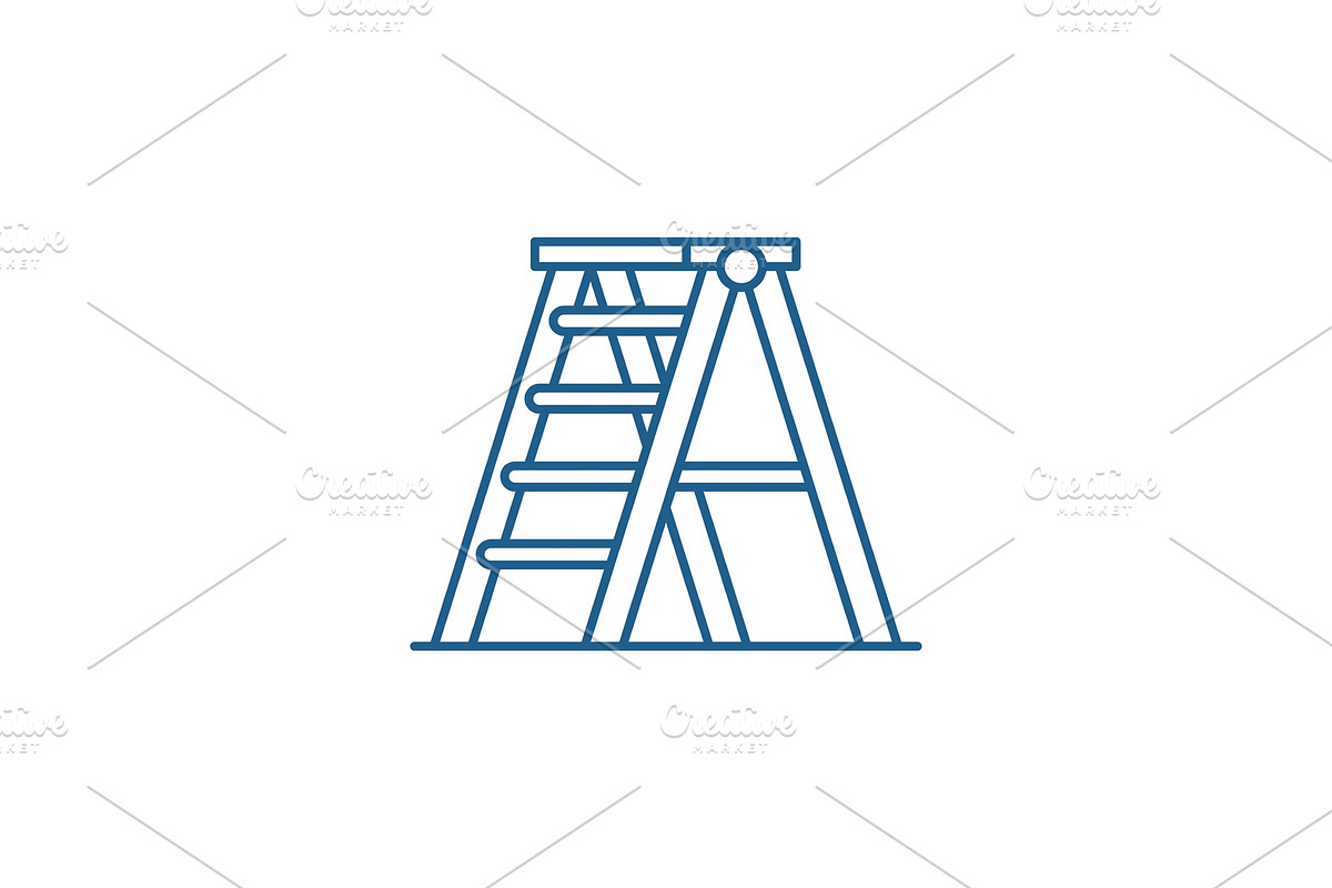 Folding ladder line icon concept in Objects - product preview 8