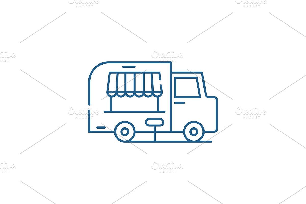 Food track line icon concept. Food in Illustrations - product preview 8