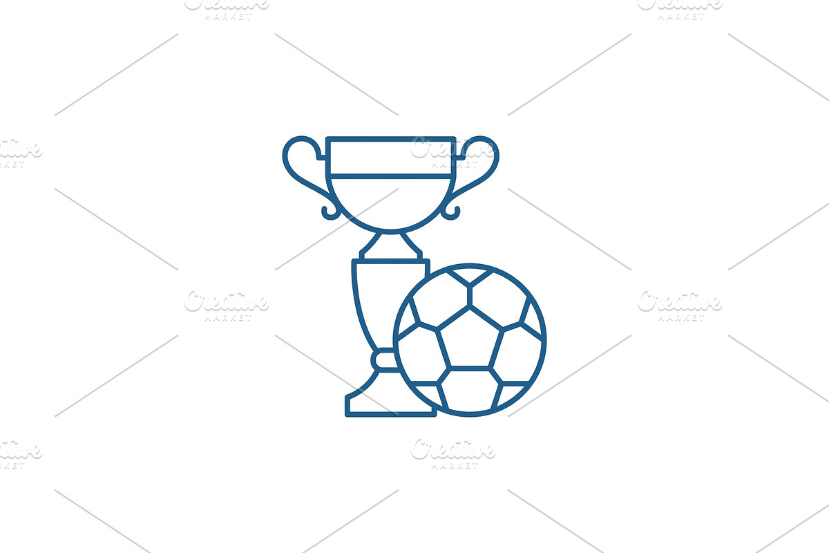 Football play field line icon in Illustrations - product preview 8