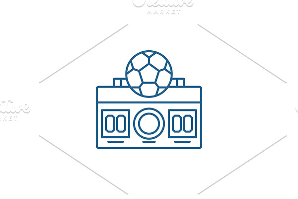 Football score line icon concept
