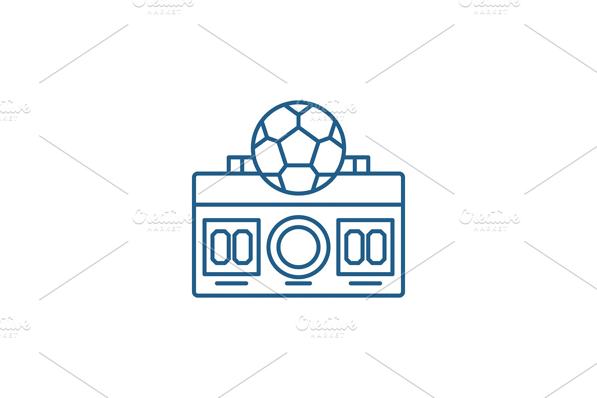 Football score line icon concept in Illustrations - product preview 8