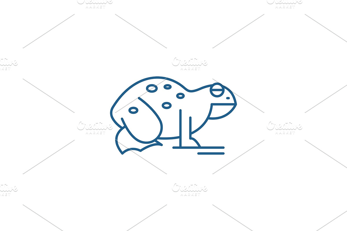 Frog line icon concept. Frog flat in Illustrations - product preview 8