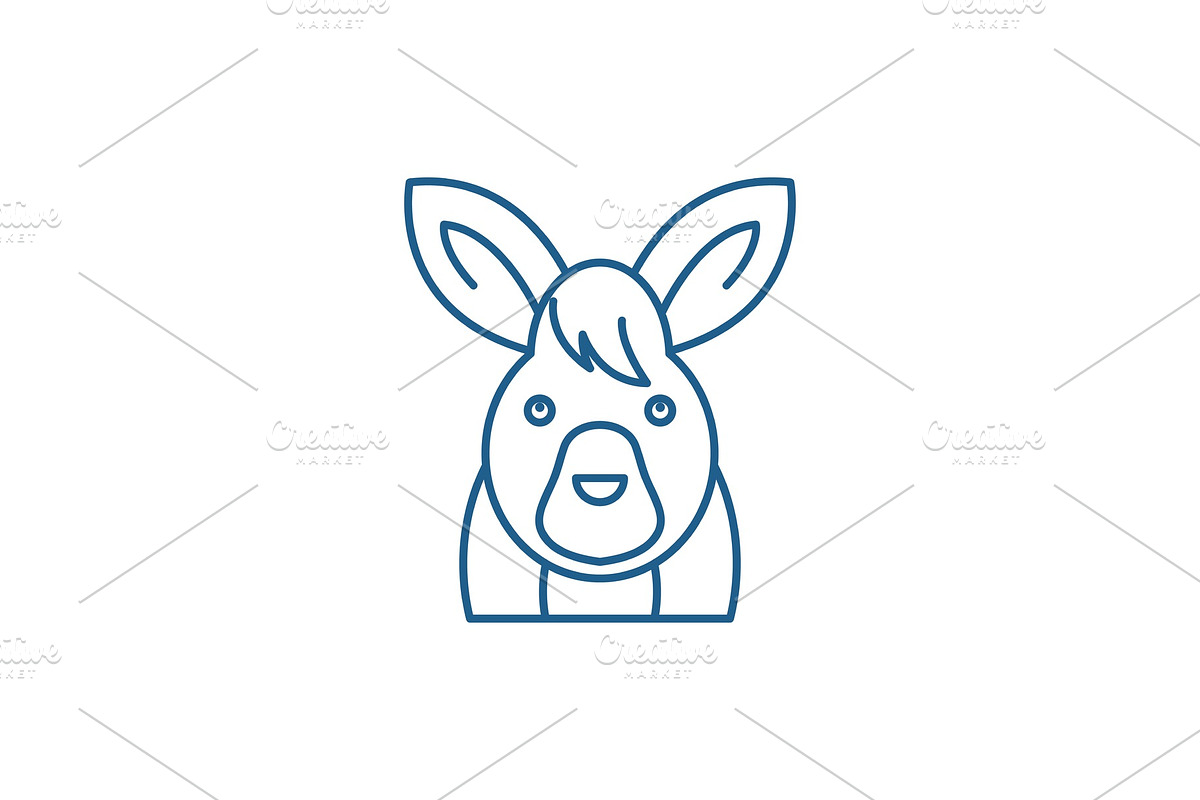 Funny hare line icon concept. Funny in Illustrations - product preview 8