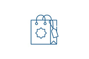Gift bag line icon concept. Gift bag