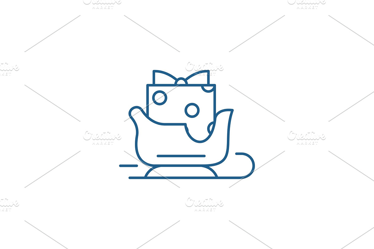 Gift carriage line icon concept in Objects - product preview 8