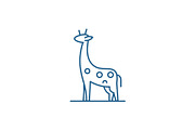 Giraffe line icon concept. Giraffe