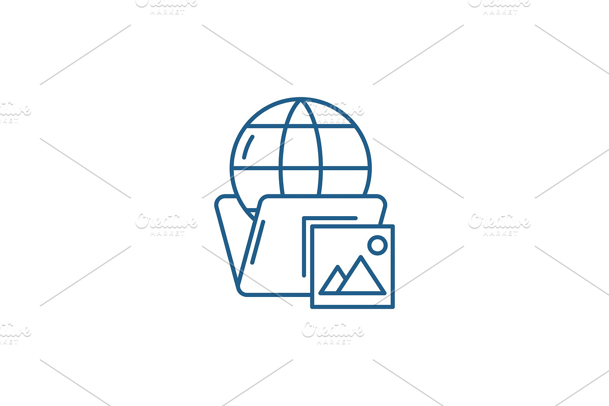 Global cases line icon concept in Illustrations - product preview 8