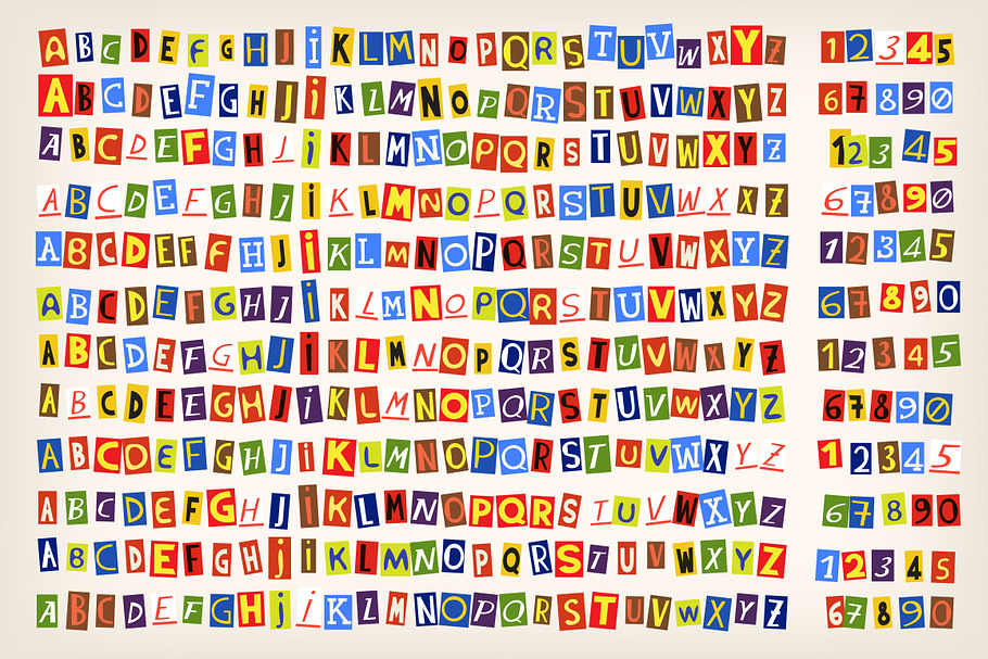 Paper cut alphabet