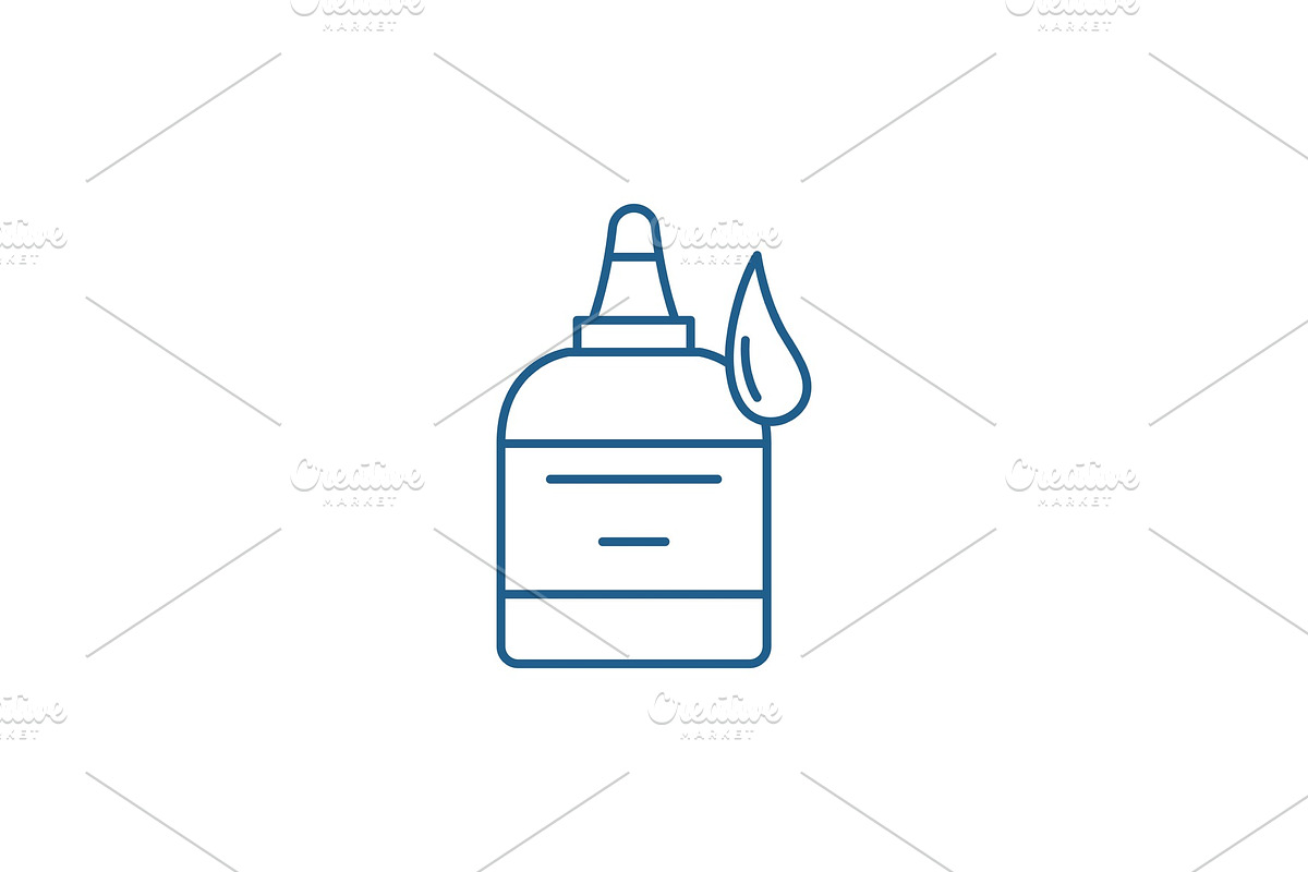 Glue line icon concept. Glue flat in Illustrations - product preview 8