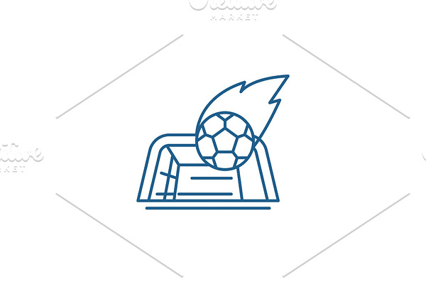 Goal line icon concept. Goal flat