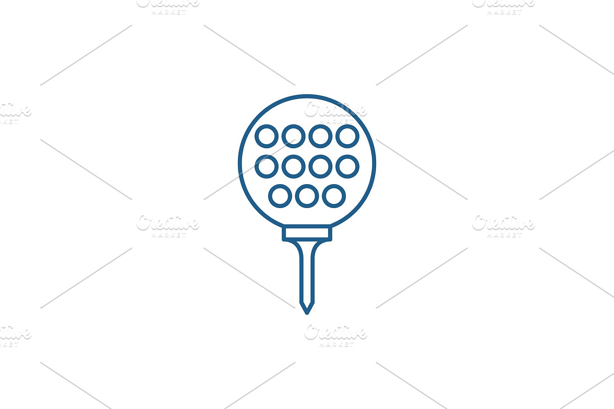 Golf ball line icon concept. Golf in Illustrations - product preview 8