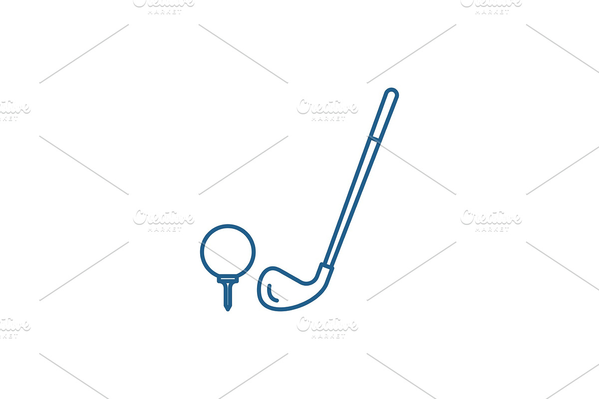 Golf club line icon concept. Golf in Illustrations - product preview 8
