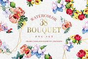Bouquet touching feelings Watercolor