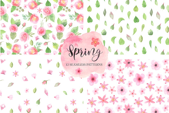 12 Spring Seamless Pattern Set in Patterns - product preview 2