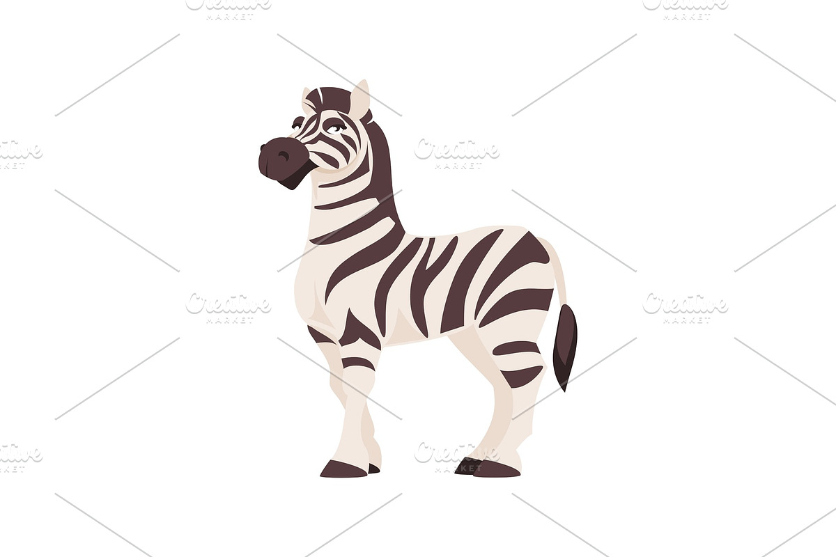 Zebra cartoon vector in Illustrations - product preview 8