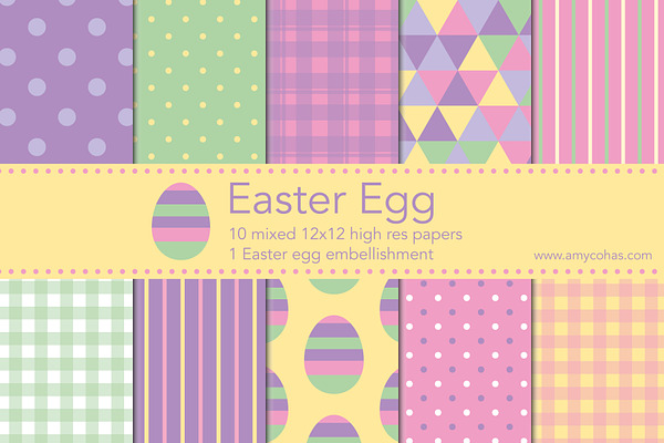 Easter Egg Digital Scrapbook Paper