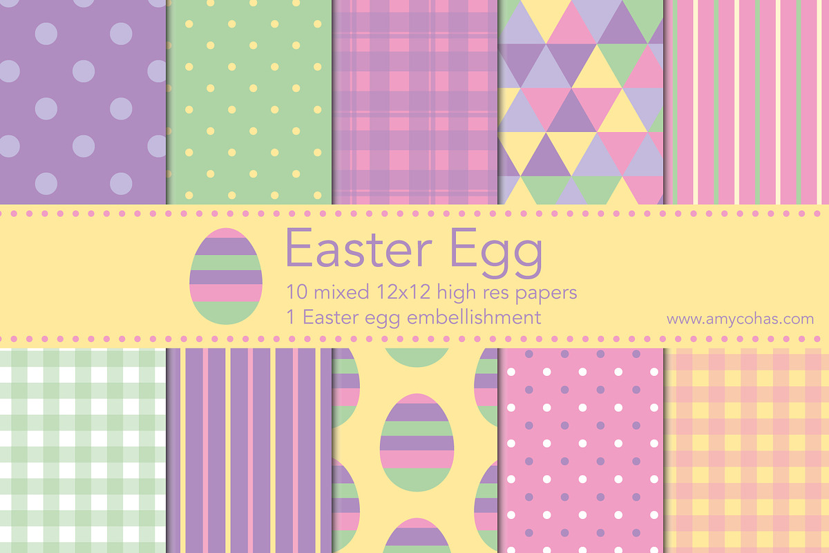Easter Egg Digital Scrapbook Paper in Graphics - product preview 8