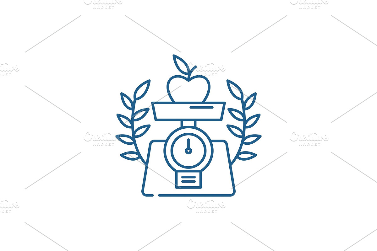 Healthy food line icon concept in Illustrations - product preview 8