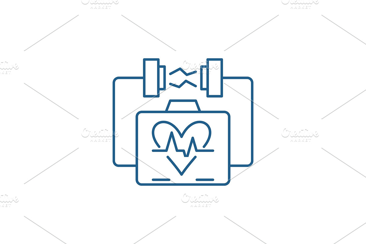 Heart stimulation line icon concept in Objects - product preview 8