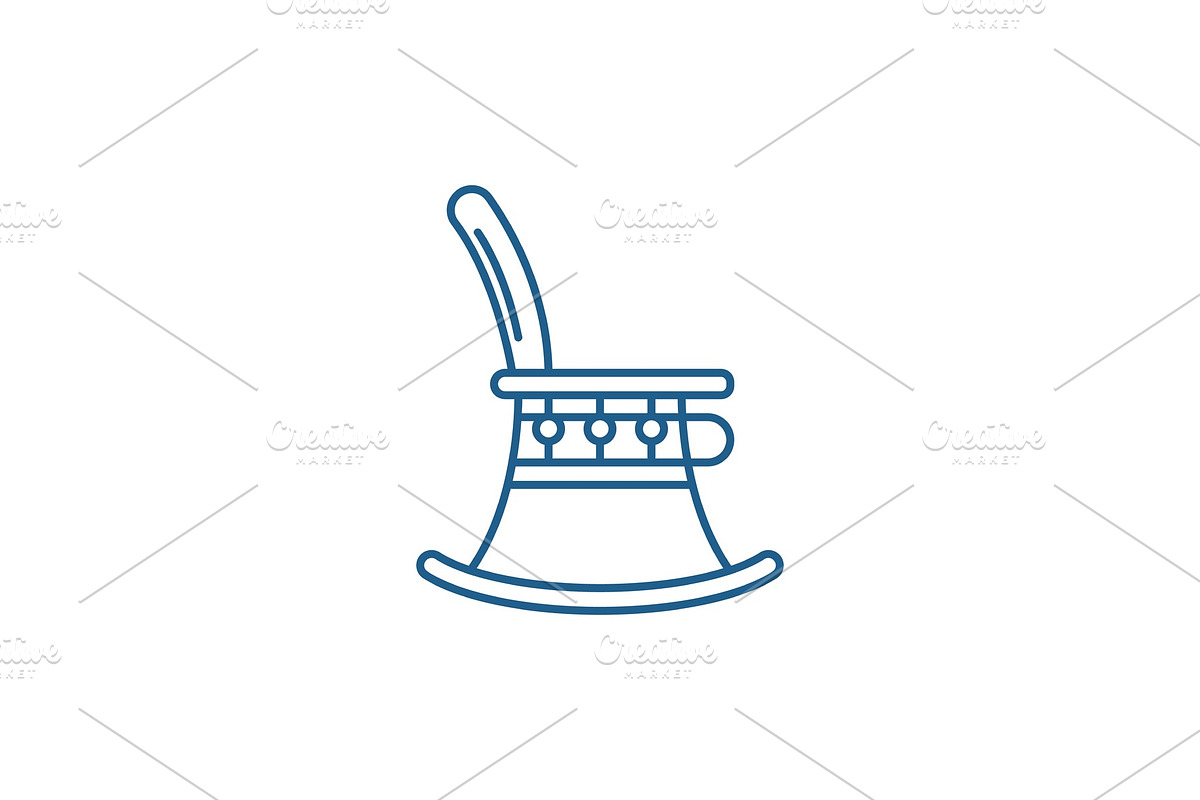 High chair line icon concept. High in Illustrations - product preview 8