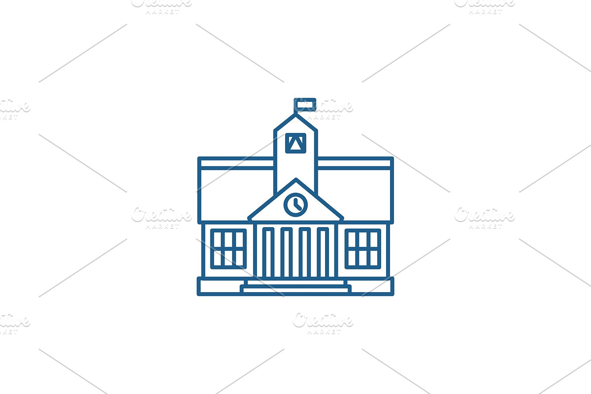 Higher education line icon concept in Illustrations - product preview 8