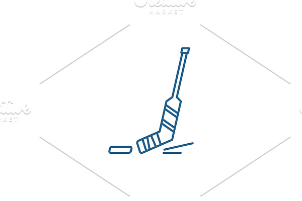 Hockey line icon concept. Hockey