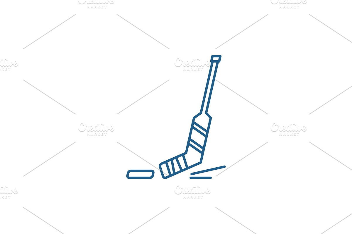 Hockey line icon concept. Hockey in Illustrations - product preview 8