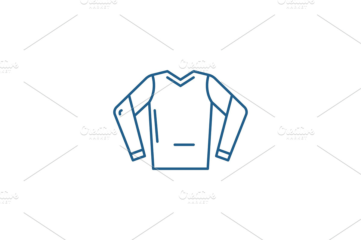 Hoodie line icon concept. Hoodie in Illustrations - product preview 8