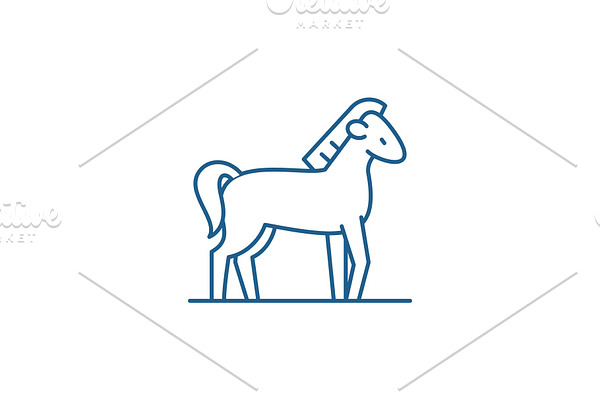 Horse line icon concept. Horse flat