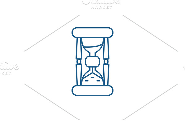 Hourglass line icon concept