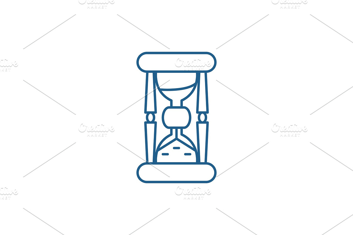 Hourglass line icon concept in Objects - product preview 8
