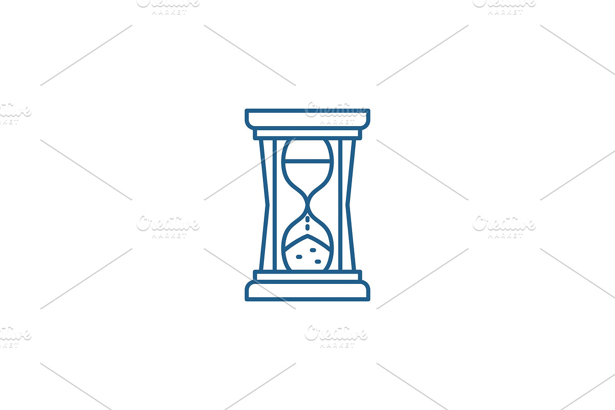 Hourglass sign line icon concept in Textures - product preview 8
