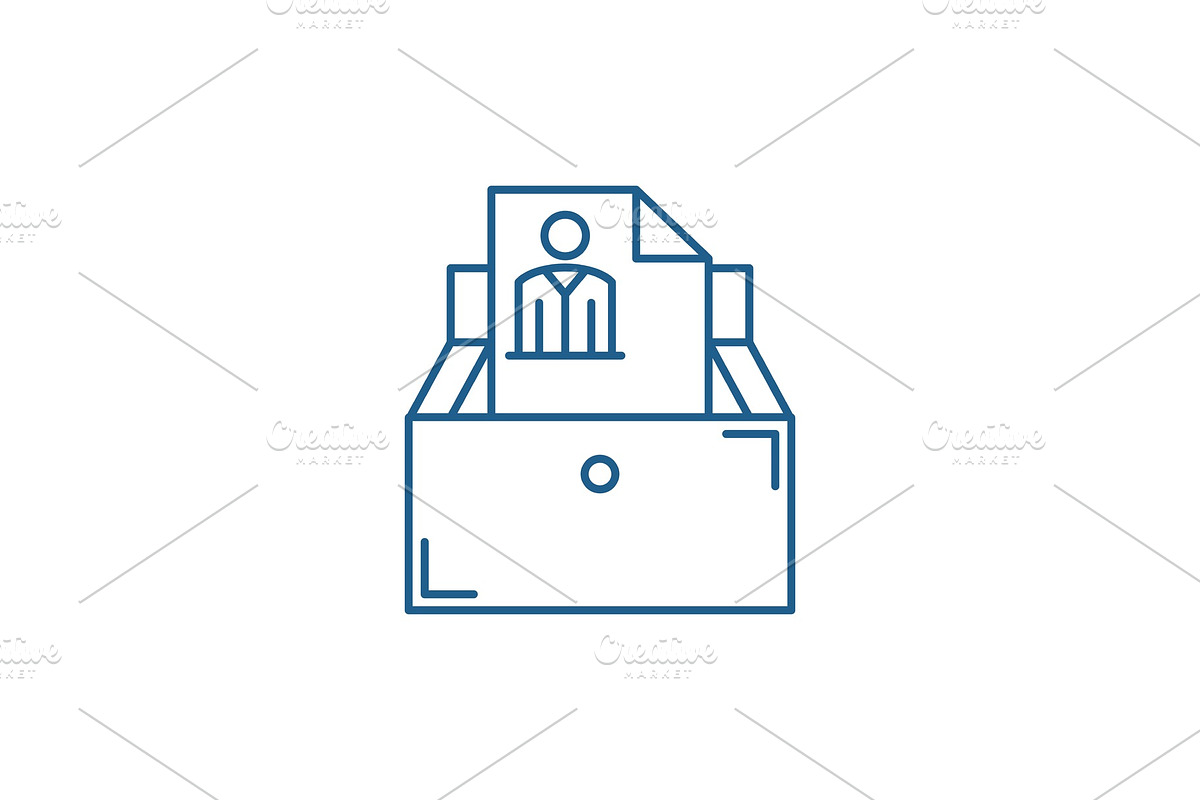 Hr service line icon concept. Hr in Illustrations - product preview 8