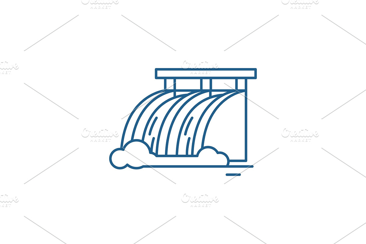 Hydroelectric power station line in Illustrations - product preview 8