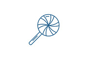 Icicle line icon concept. Icicle