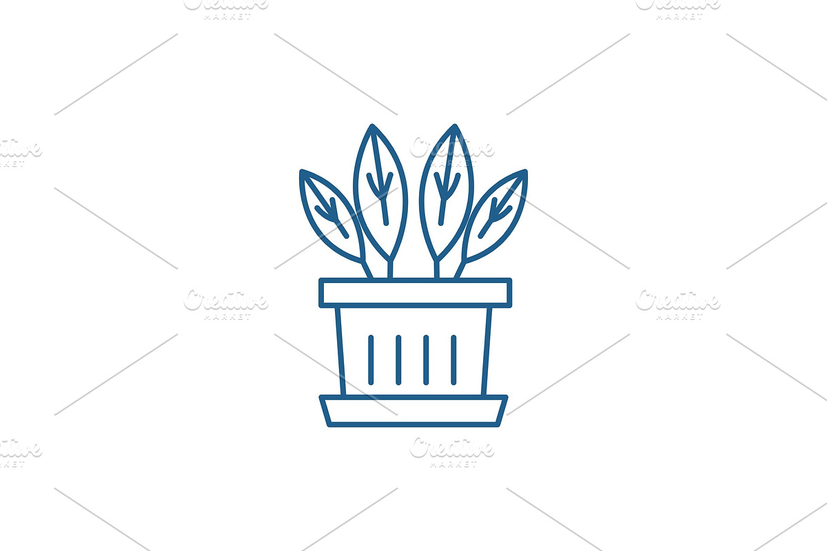Indoor plant line icon concept in Objects - product preview 8