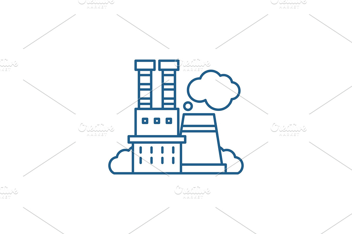 Industrial complex line icon concept in Illustrations - product preview 8