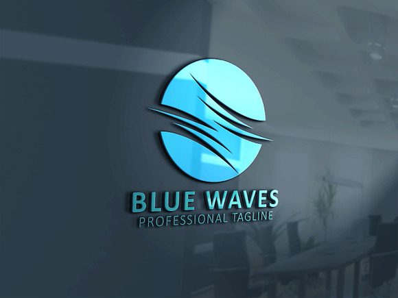 Blue Waves Logo in Logo Templates - product preview 1