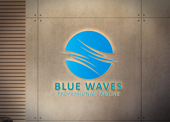 Blue Waves Logo in Logo Templates - product preview 3