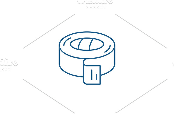 Insulating tape line icon concept