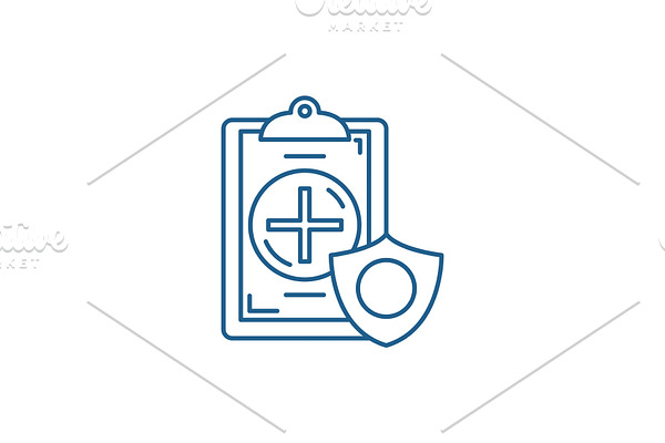 Insurance line icon concept