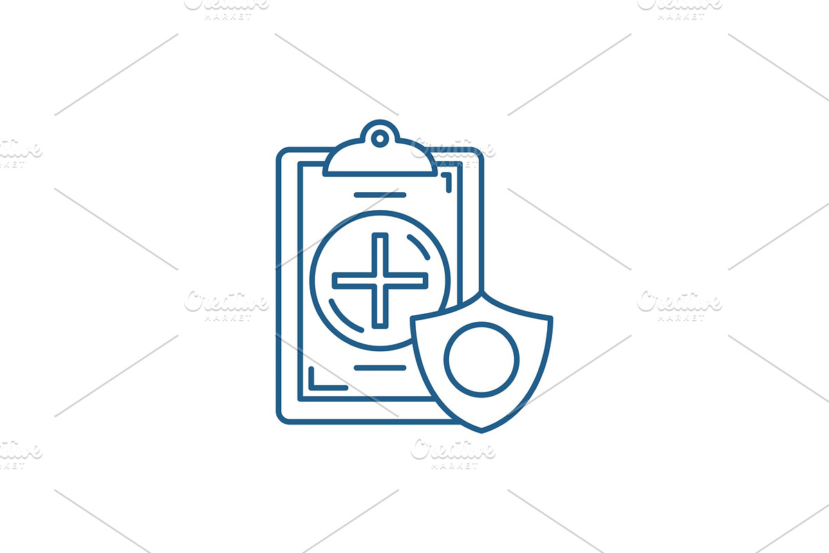 Insurance line icon concept in Illustrations - product preview 8